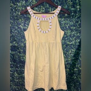 Lilly Pulitzer Yellow Top with Beaded Detail